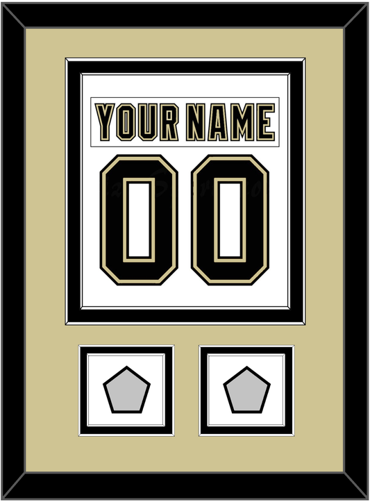Pittsburgh Nameplate & Number (Back) Combined, With 2 Stanley Cup Finals Patches - Road White (2007-2016) - Signature Tier 3