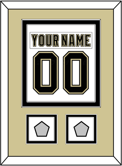 Pittsburgh Nameplate & Number (Back) Combined, With 2 Stanley Cup Finals Patches - Road White (2007-2016) - Signature Tier 3