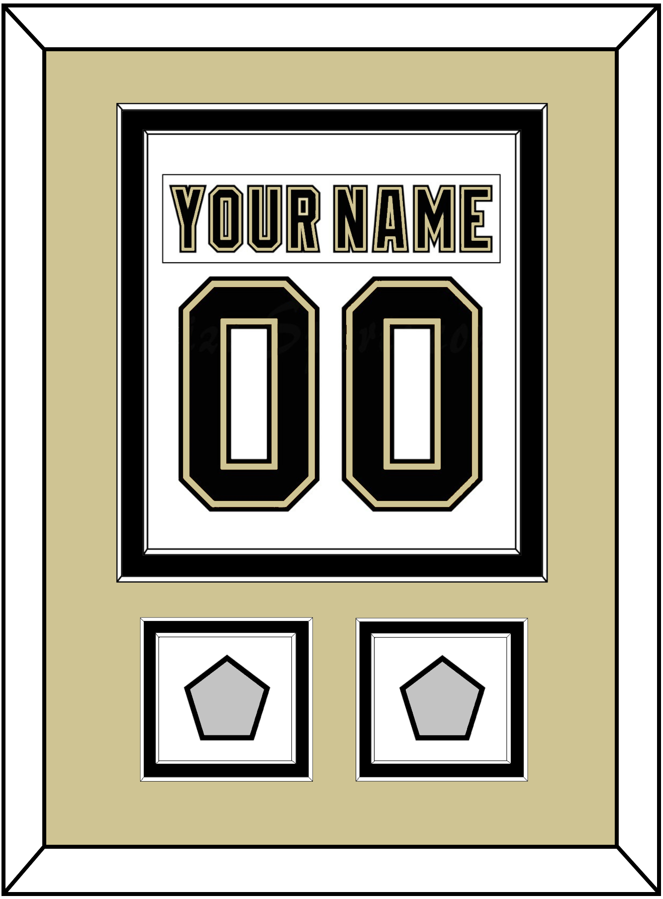 Pittsburgh Nameplate & Number (Back) Combined, With 2 Stanley Cup Champions Patches - Road White (2007-2016) - Signature Tier 3