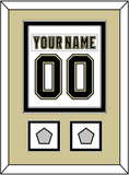 Pittsburgh Nameplate & Number (Back) Combined, With 2 Stanley Cup Champions Patches - Road White (2007-2016) - Double Mat 3