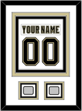 Pittsburgh Nameplate & Number (Back) Combined, With 2 Stanley Cup Finals Patches - Road White (2007-2016) - Triple Mat 1