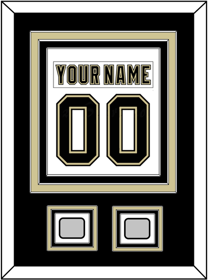 Pittsburgh Nameplate & Number (Back) Combined, With 2 Stanley Cup Finals Patches - Road White (2007-2016) - Premier Tier 2