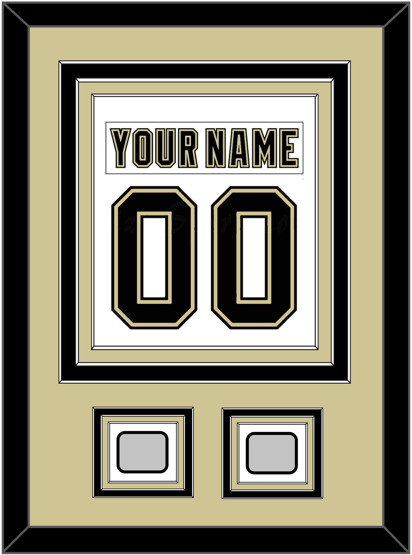 Pittsburgh Nameplate & Number (Back) Combined, With 2 Stanley Cup Finals Patches - Road White (2007-2016) - Premier Tier 3