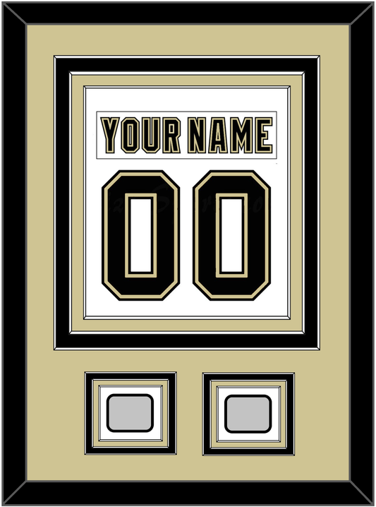 Pittsburgh Nameplate & Number (Back) Combined, With 2 Stanley Cup Finals Patches - Road White (2007-2016) - Premier Tier 3