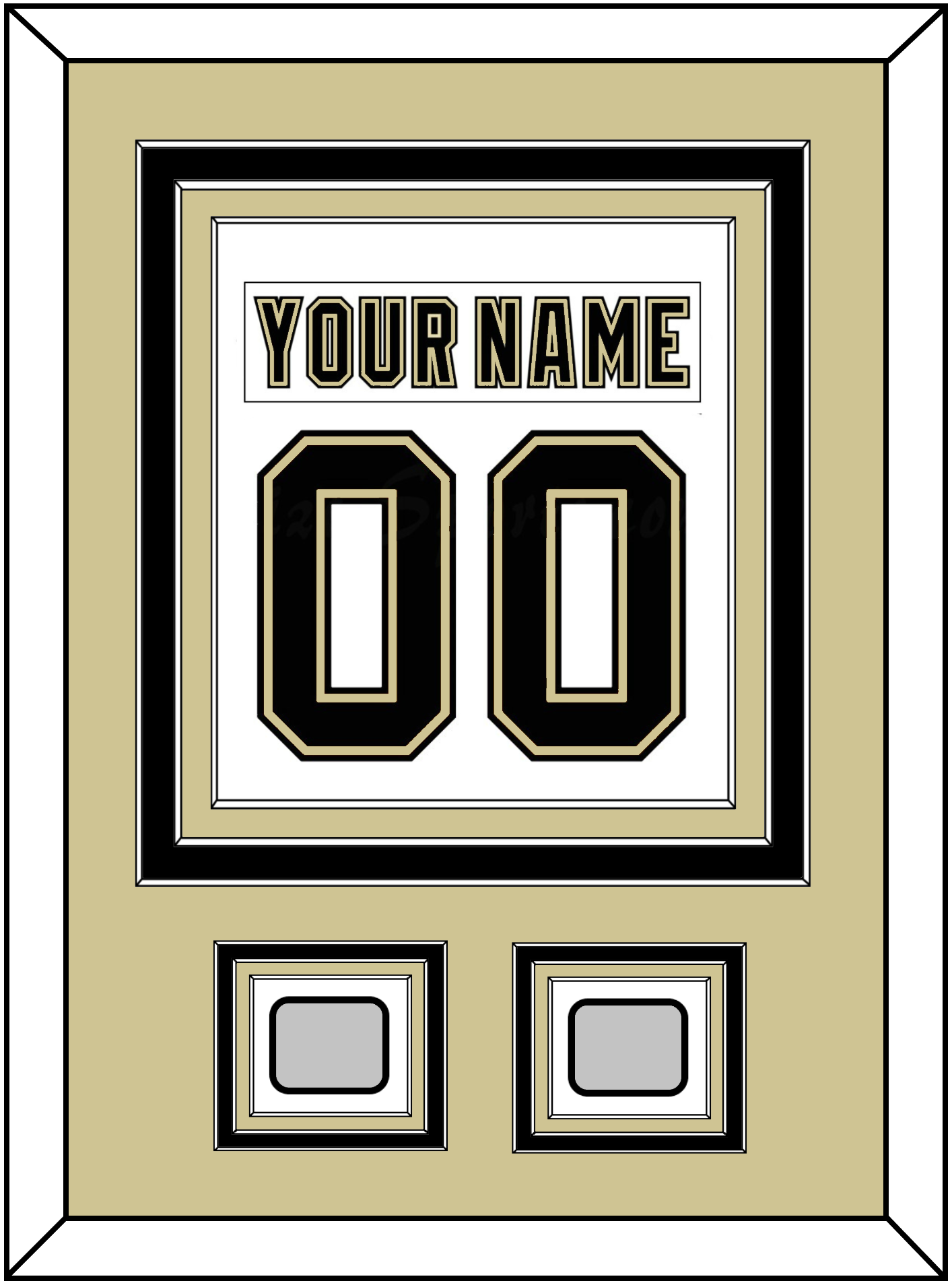 Pittsburgh Nameplate & Number (Back) Combined, With 2 Stanley Cup Finals Patches - Road White (2007-2016) - Premier Tier 3