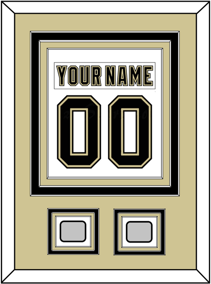 Pittsburgh Nameplate & Number (Back) Combined, With 2 Stanley Cup Finals Patches - Road White (2007-2016) - Premier Tier 3