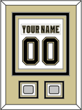 Pittsburgh Nameplate & Number (Back) Combined, With 2 Stanley Cup Champions Patches - Road White (2007-2016) - Triple Mat 3