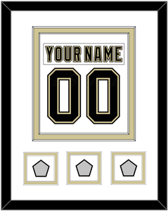 Pittsburgh Nameplate & Number (Back) Combined, With 3 Stanley Cup Finals Patches - Road White (2007-2016) - Double Mat 1