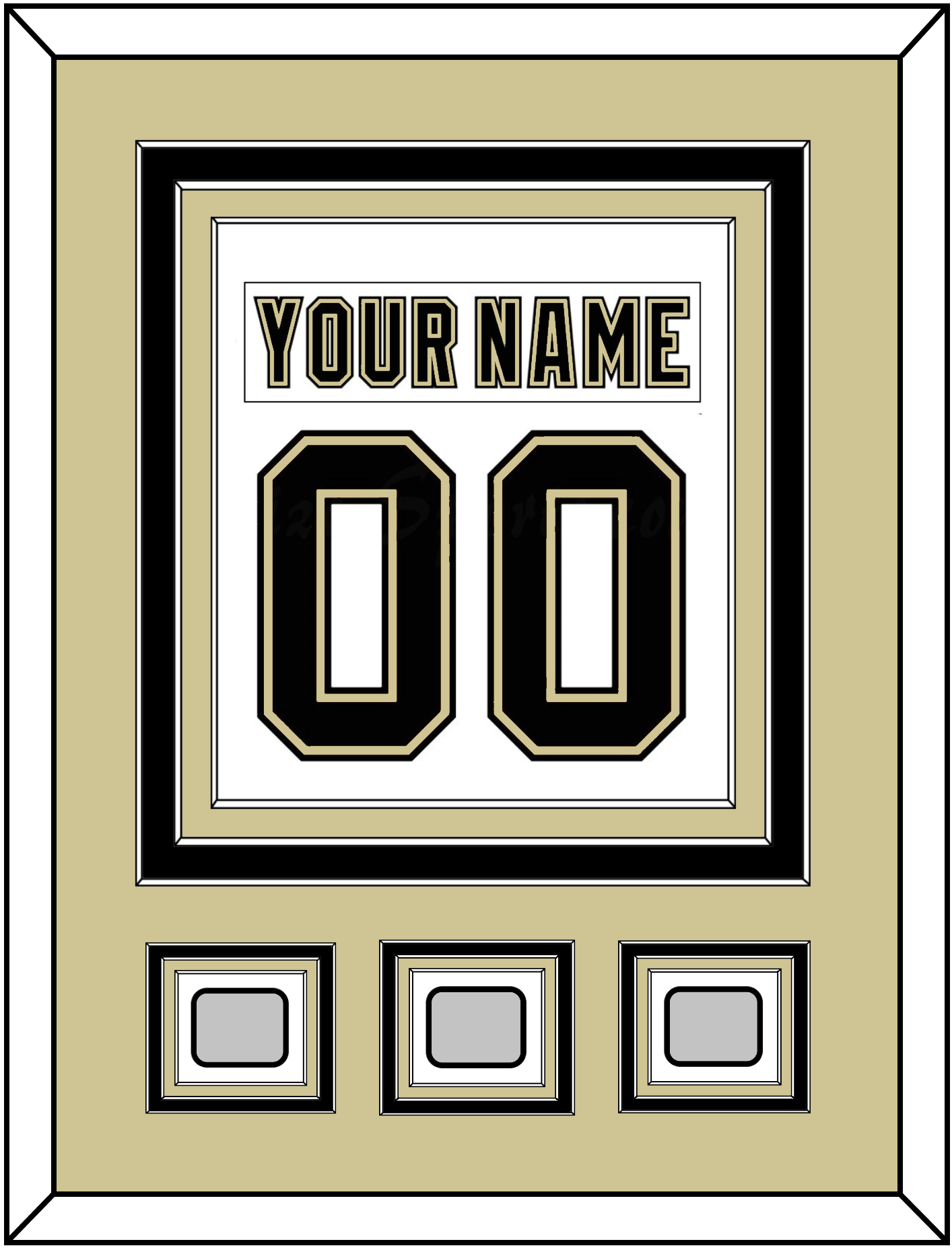 Pittsburgh Nameplate & Number (Back) Combined, With 3 Stanley Cup Finals Patches - Road White (2007-2016) - Premier Tier 3