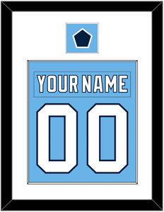 Pittsburgh Nameplate & Number (Back) Combined With Jersey Patch - 2008 Winter Classic Powder Blue - Single Mat 1