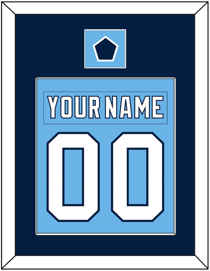 Pittsburgh Nameplate & Number (Back) Combined With Jersey Patch - 2008 Winter Classic Powder Blue - Essential Tier 2