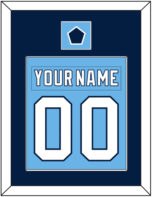 Pittsburgh Nameplate & Number (Back) Combined With Jersey Patch - 2008 Winter Classic Powder Blue - Essential Tier 2