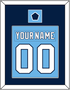 Pittsburgh Nameplate & Number (Back) Combined With Jersey Patch - 2008 Winter Classic Powder Blue - Single Mat 2