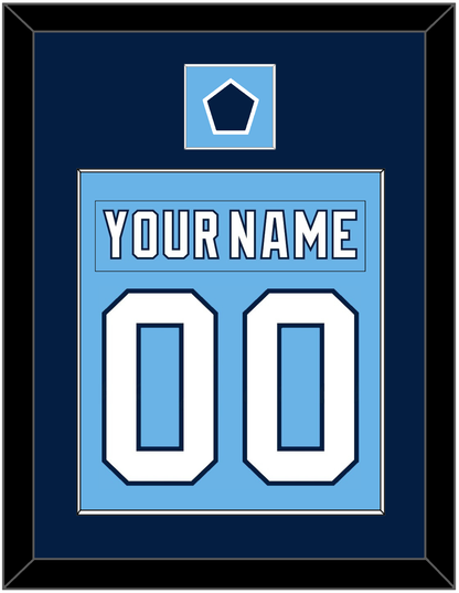 Pittsburgh Nameplate & Number (Back) Combined With Jersey Patch - 2008 Winter Classic Powder Blue - Essential Tier 2