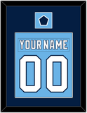 Pittsburgh Nameplate & Number (Back) Combined With Jersey Patch - 2008 Winter Classic Powder Blue - Single Mat 2