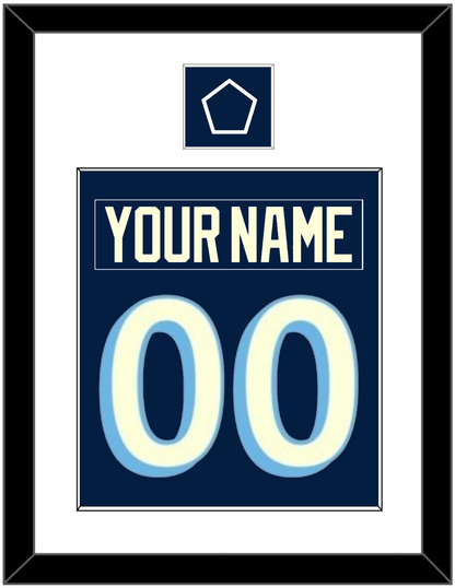 Pittsburgh Nameplate & Number (Back) Combined With Jersey Patch - 2011 Winter Classic Navy Blue - Essential Tier 1
