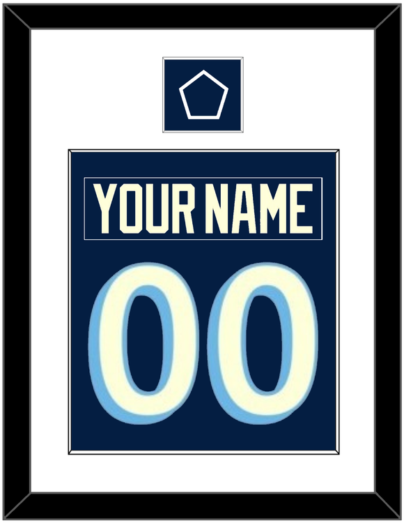 Pittsburgh Nameplate & Number (Back) Combined With Jersey Patch - 2011 Winter Classic Navy Blue - Single Mat 1