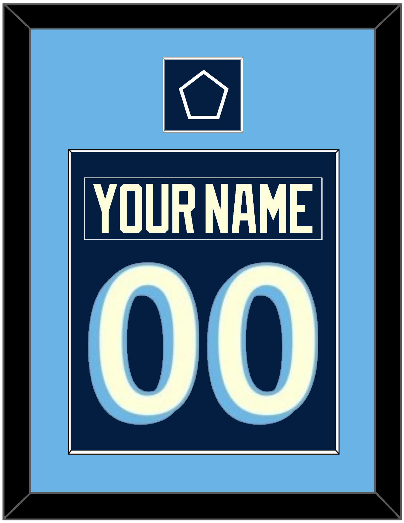 Pittsburgh Nameplate & Number (Back) Combined With Jersey Patch - 2011 Winter Classic Navy Blue - Essential Tier 2