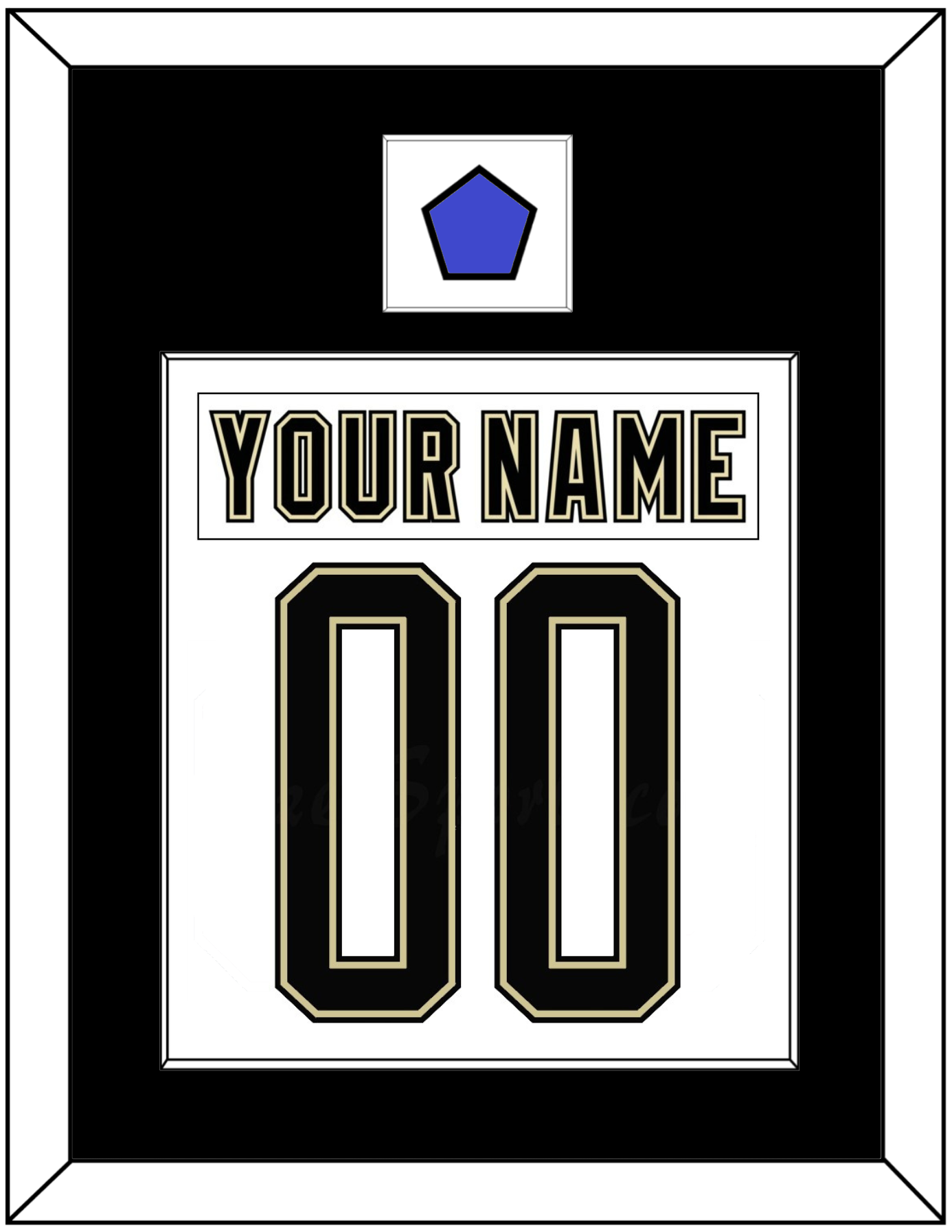 Pittsburgh Nameplate & Number (Back) Combined With Jersey Patch - 2014 Stadium Series White - Essential Tier 1