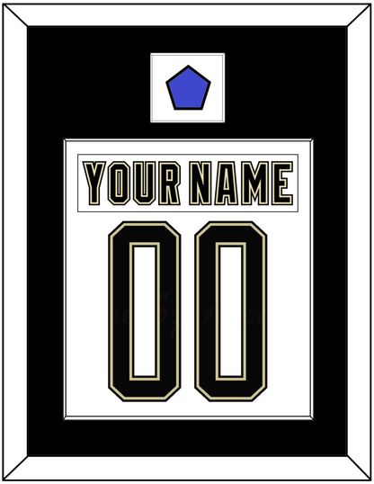 Pittsburgh Nameplate & Number (Back) Combined With Jersey Patch - 2014 Stadium Series White - Essential Tier 1