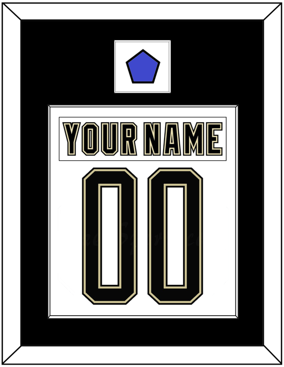 Pittsburgh Nameplate & Number (Back) Combined With Jersey Patch - 2014 Stadium Series White - Single Mat 1