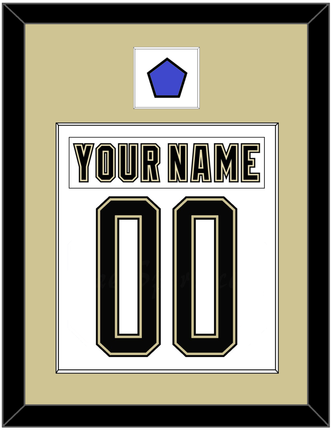 Pittsburgh Nameplate & Number (Back) Combined With Jersey Patch - 2014 Stadium Series White - Essential Tier 2