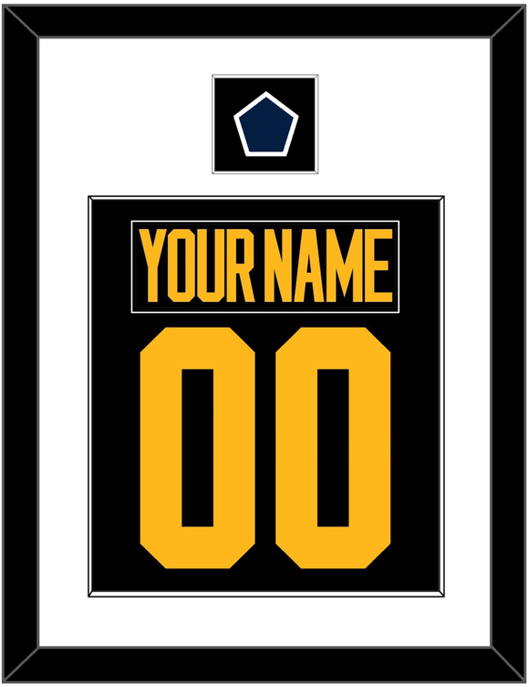 Pittsburgh Nameplate & Number (Back) Combined With Jersey Patch - 2019 Stadium Series Black - Single Mat 1