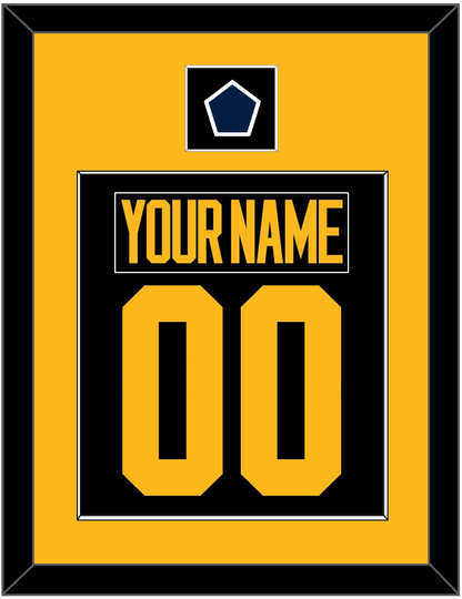 Pittsburgh Nameplate & Number (Back) Combined With Jersey Patch - 2019 Stadium Series Black - Essential Tier 2