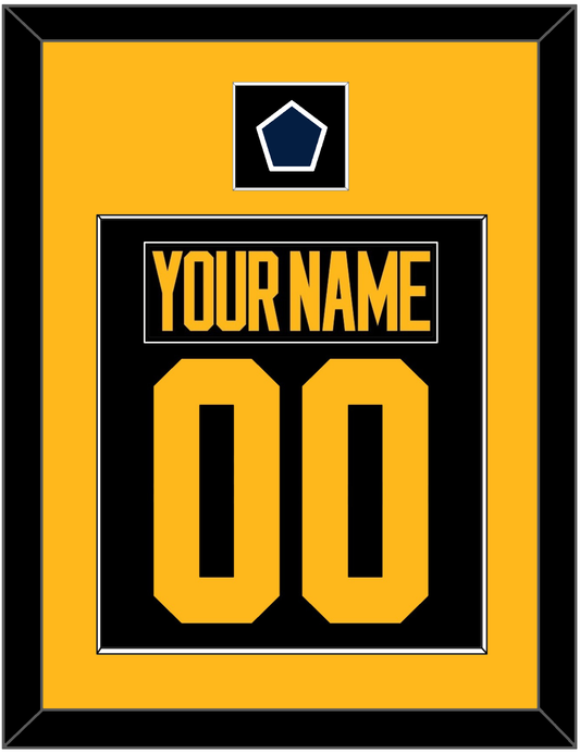Pittsburgh Nameplate & Number (Back) Combined With Jersey Patch - 2019 Stadium Series Black - Essential Tier 2