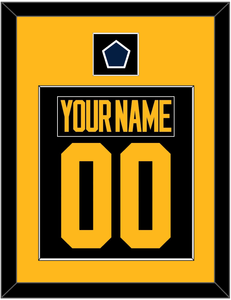 Pittsburgh Nameplate & Number (Back) Combined With Jersey Patch - 2019 Stadium Series Black - Single Mat 2