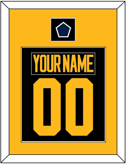 Pittsburgh Nameplate & Number (Back) Combined With Jersey Patch - 2019 Stadium Series Black - Essential Tier 2