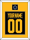 Pittsburgh Nameplate & Number (Back) Combined With Jersey Patch - 2019 Stadium Series Black - Single Mat 2