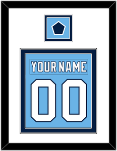 Pittsburgh Nameplate & Number (Back) Combined With Jersey Patch - 2008 Winter Classic Powder Blue - Double Mat 1