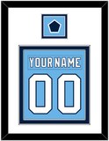 Pittsburgh Nameplate & Number (Back) Combined With Jersey Patch - 2008 Winter Classic Powder Blue - Double Mat 1