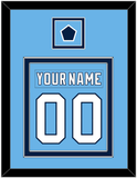 Pittsburgh Nameplate & Number (Back) Combined With Jersey Patch - 2008 Winter Classic Powder Blue - Double Mat 2