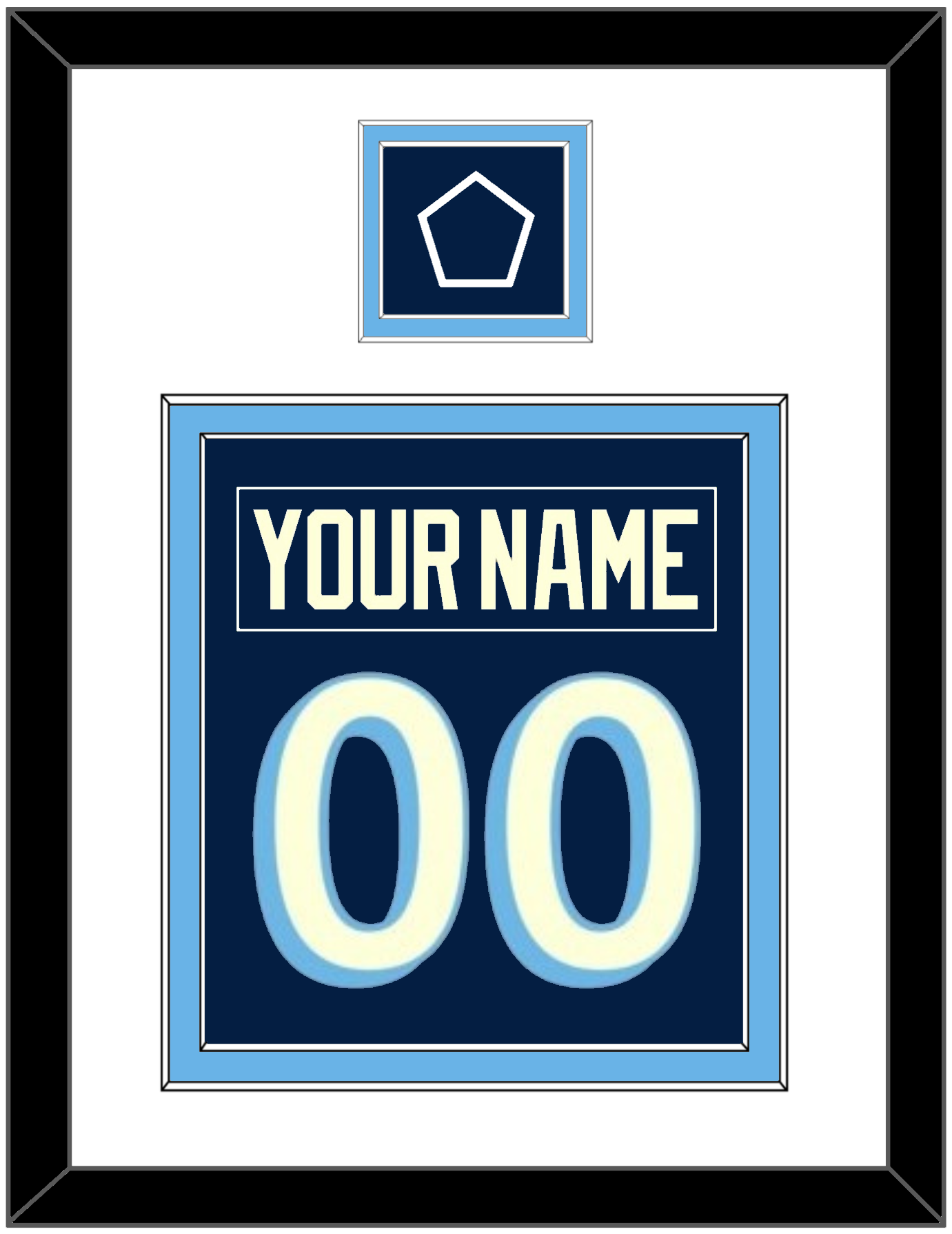 Pittsburgh Nameplate & Number (Back) Combined With Jersey Patch - 2011 Winter Classic Navy Blue - Signature Tier 1