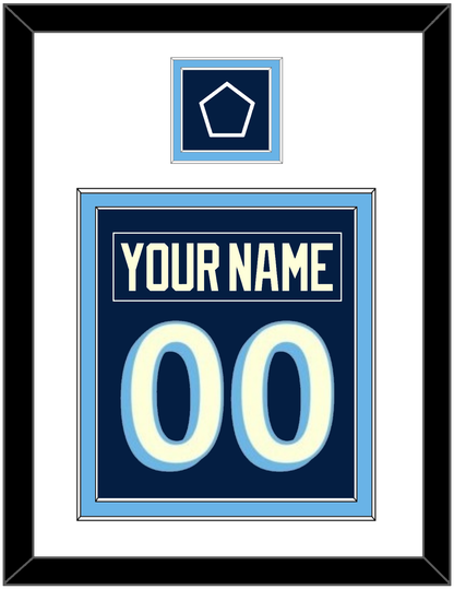 Pittsburgh Nameplate & Number (Back) Combined With Jersey Patch - 2011 Winter Classic Navy Blue - Signature Tier 1
