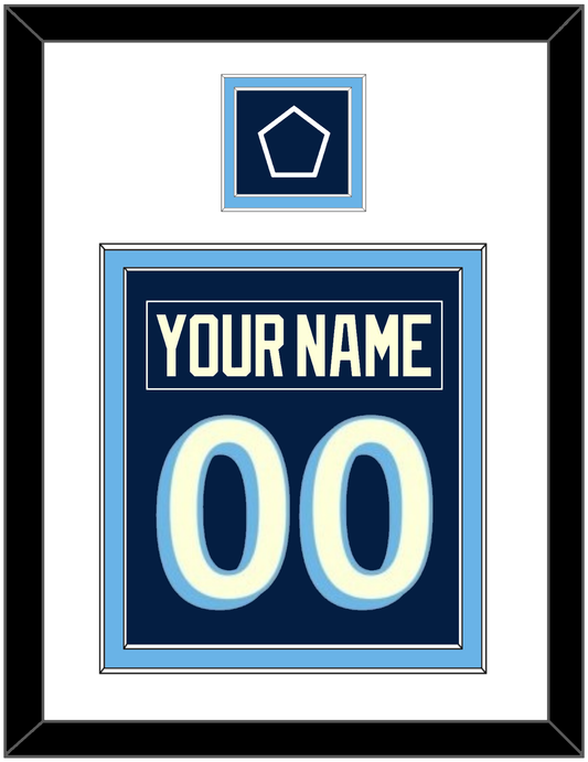 Pittsburgh Nameplate & Number (Back) Combined With Jersey Patch - 2011 Winter Classic Navy Blue - Signature Tier 1