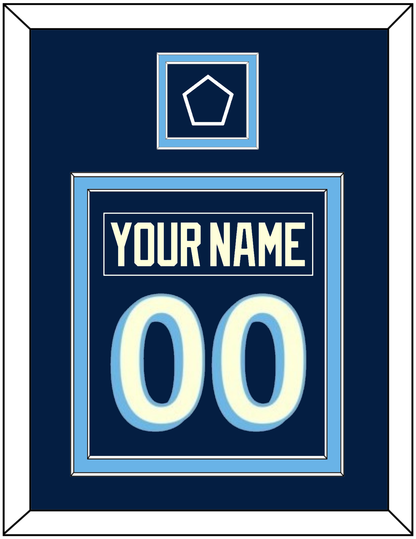 Pittsburgh Nameplate & Number (Back) Combined With Jersey Patch - 2011 Winter Classic Navy Blue - Signature Tier 2