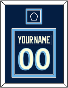 Pittsburgh Nameplate & Number (Back) Combined With Jersey Patch - 2011 Winter Classic Navy Blue - Double Mat 2