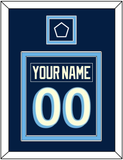 Pittsburgh Nameplate & Number (Back) Combined With Jersey Patch - 2011 Winter Classic Navy Blue - Double Mat 2