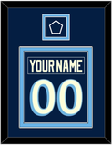 Pittsburgh Nameplate & Number (Back) Combined With Jersey Patch - 2011 Winter Classic Navy Blue - Double Mat 2