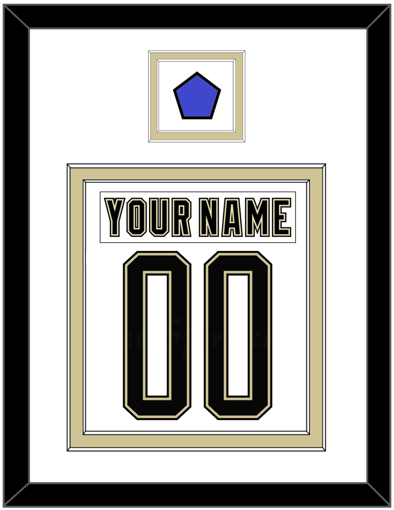 Pittsburgh Nameplate & Number (Back) Combined With Jersey Patch - 2014 Stadium Series White - Signature Tier 1