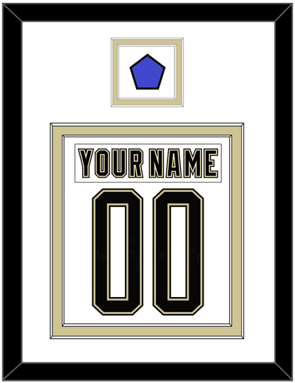 Pittsburgh Nameplate & Number (Back) Combined With Jersey Patch - 2014 Stadium Series White - Signature Tier 1