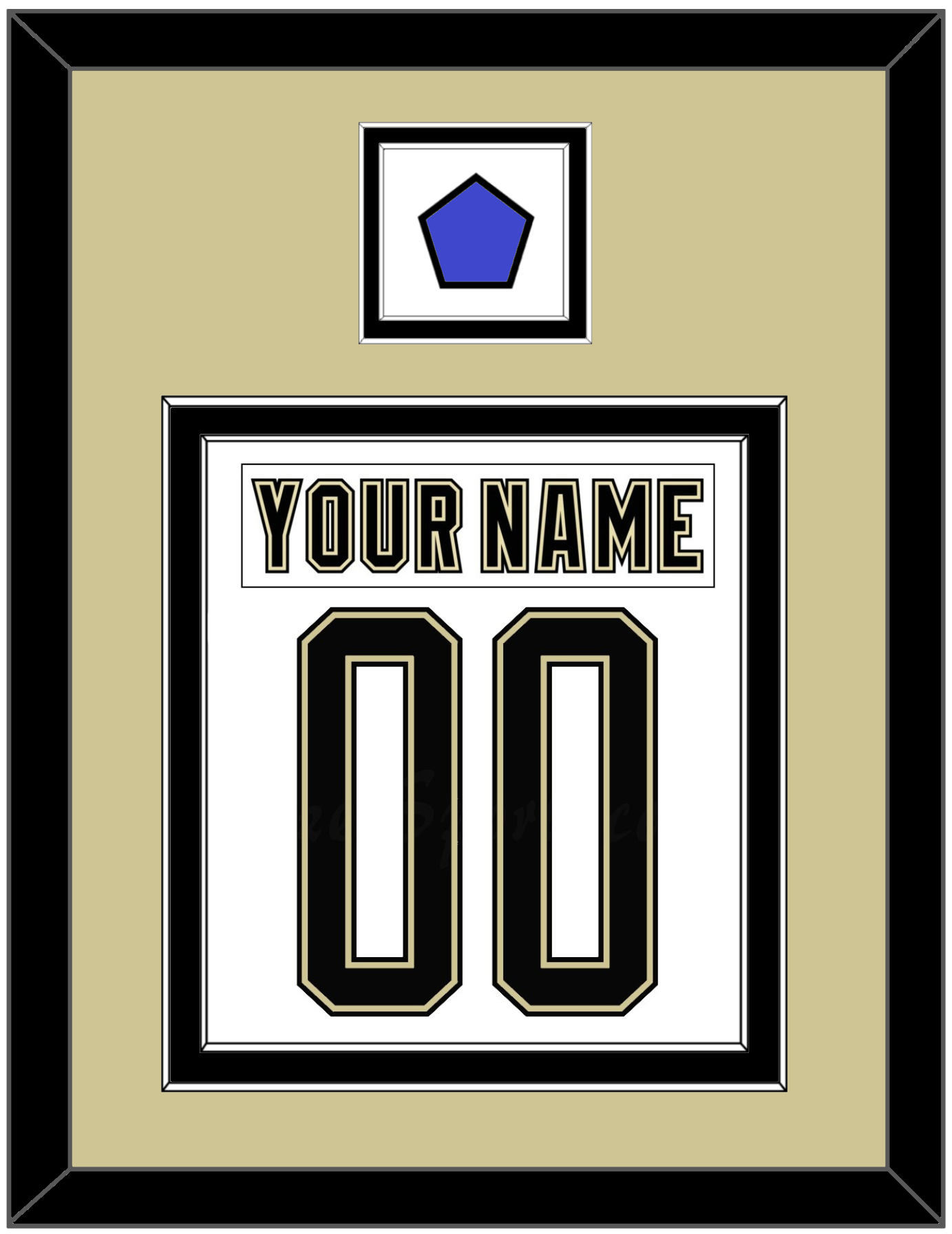Pittsburgh Nameplate & Number (Back) Combined With Jersey Patch - 2014 Stadium Series White - Signature Tier 2