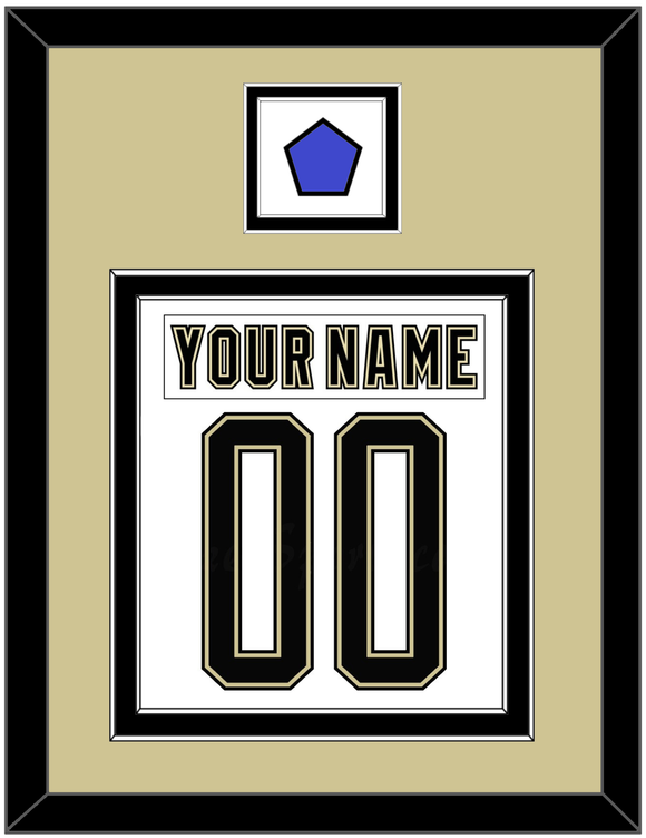 Pittsburgh Nameplate & Number (Back) Combined With Jersey Patch - 2014 Stadium Series White - Double Mat 2