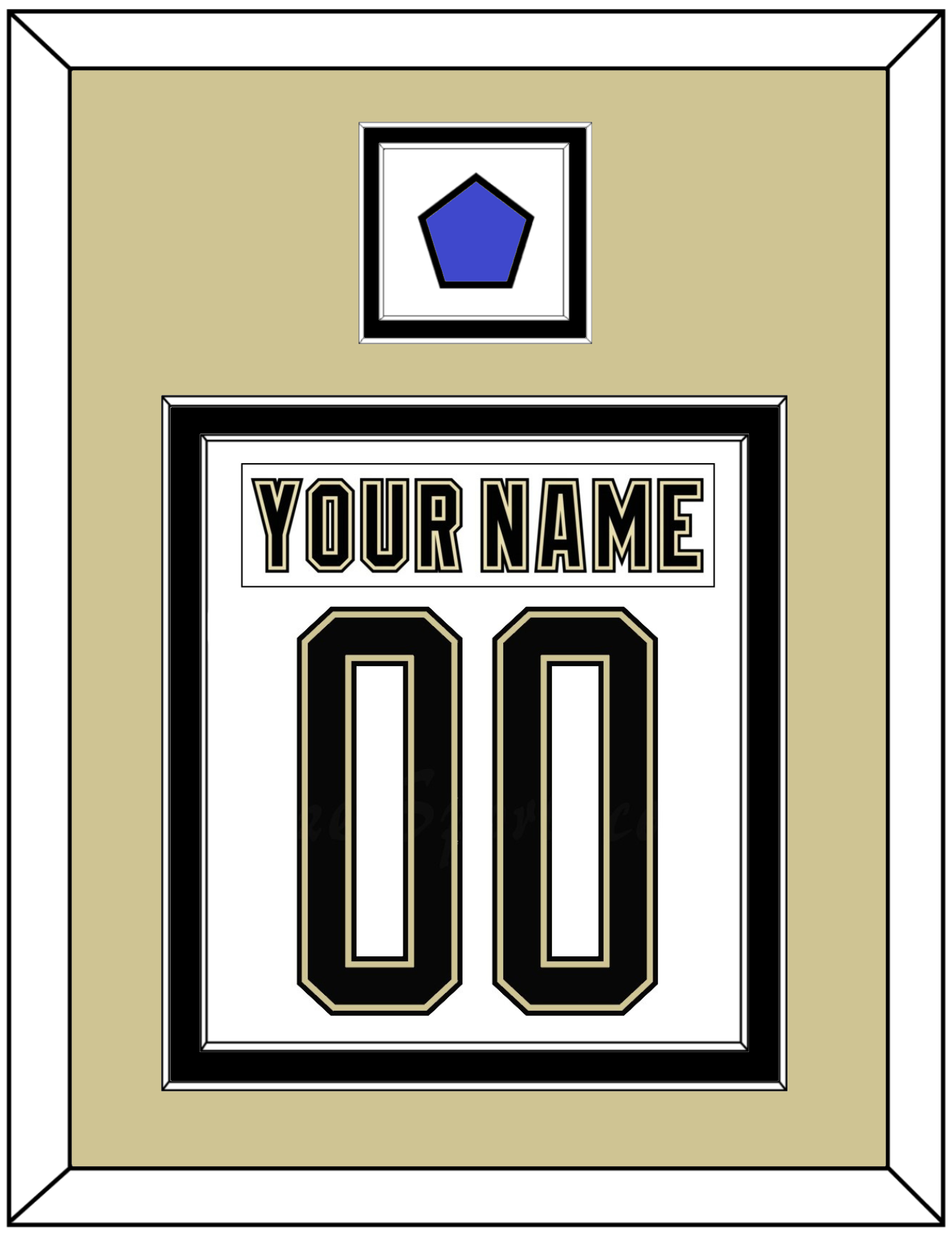 Pittsburgh Nameplate & Number (Back) Combined With Jersey Patch - 2014 Stadium Series White - Signature Tier 2