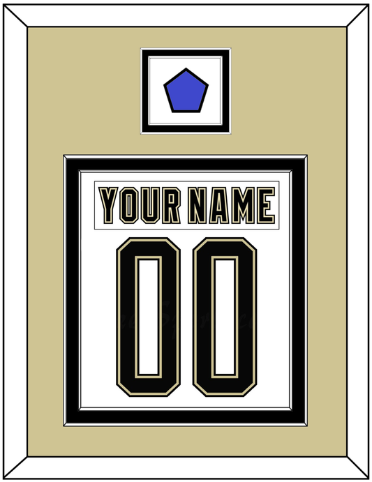 Pittsburgh Nameplate & Number (Back) Combined With Jersey Patch - 2014 Stadium Series White - Signature Tier 2