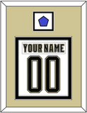 Pittsburgh Nameplate & Number (Back) Combined With Jersey Patch - 2014 Stadium Series White - Double Mat 2