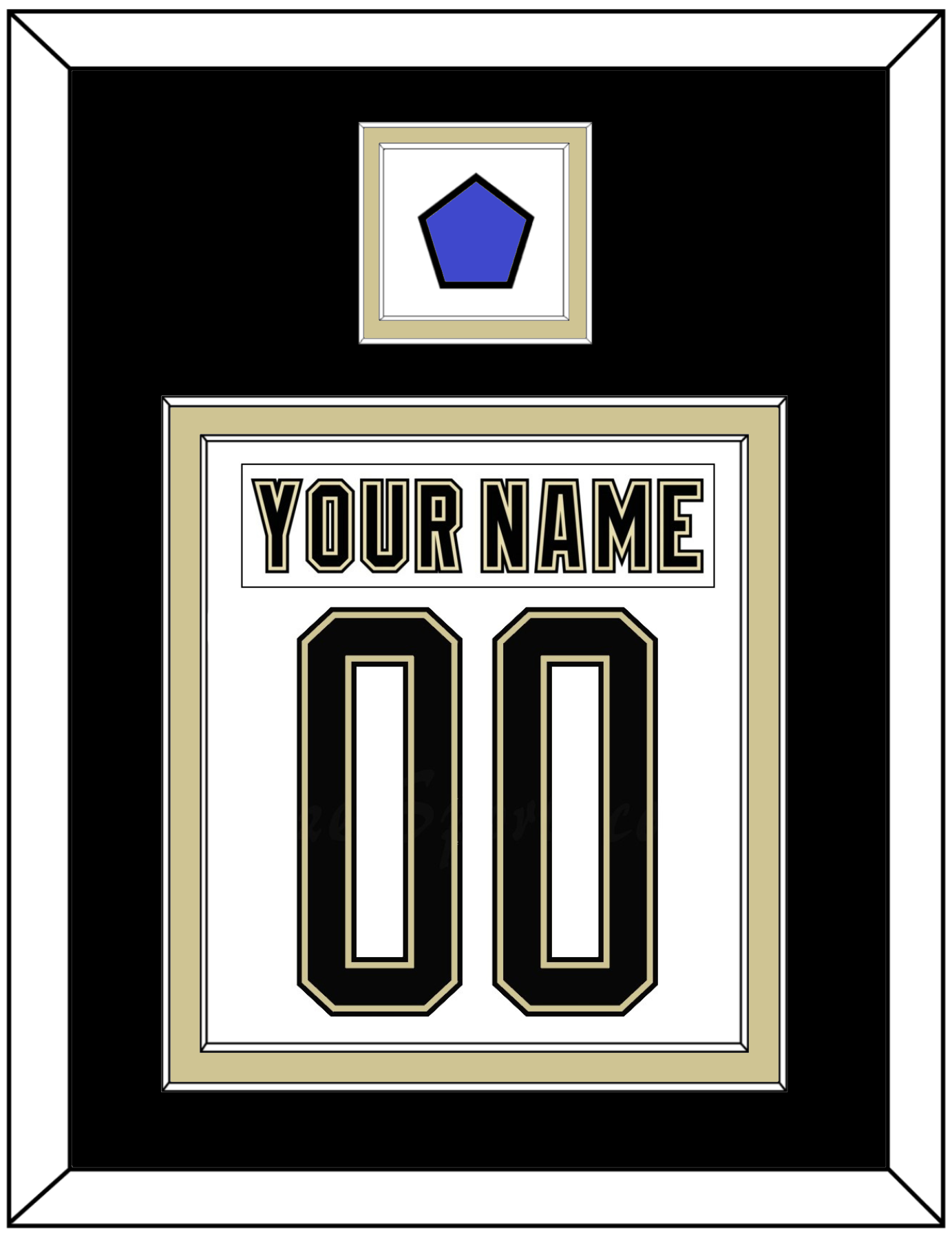 Pittsburgh Nameplate & Number (Back) Combined With Jersey Patch - 2014 Stadium Series White - Signature Tier 3